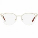Prada Cat Eye Eyeglasses Ivory/pale Gold with demo Lens