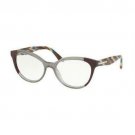 Prada Semi Metal/plastic Eyeglasses Plum/grey/plum
