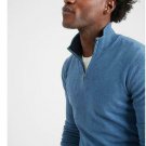 Banana Republic Premium Luxe 1/4 Zip-Neck Sweater - Blue (Medium)