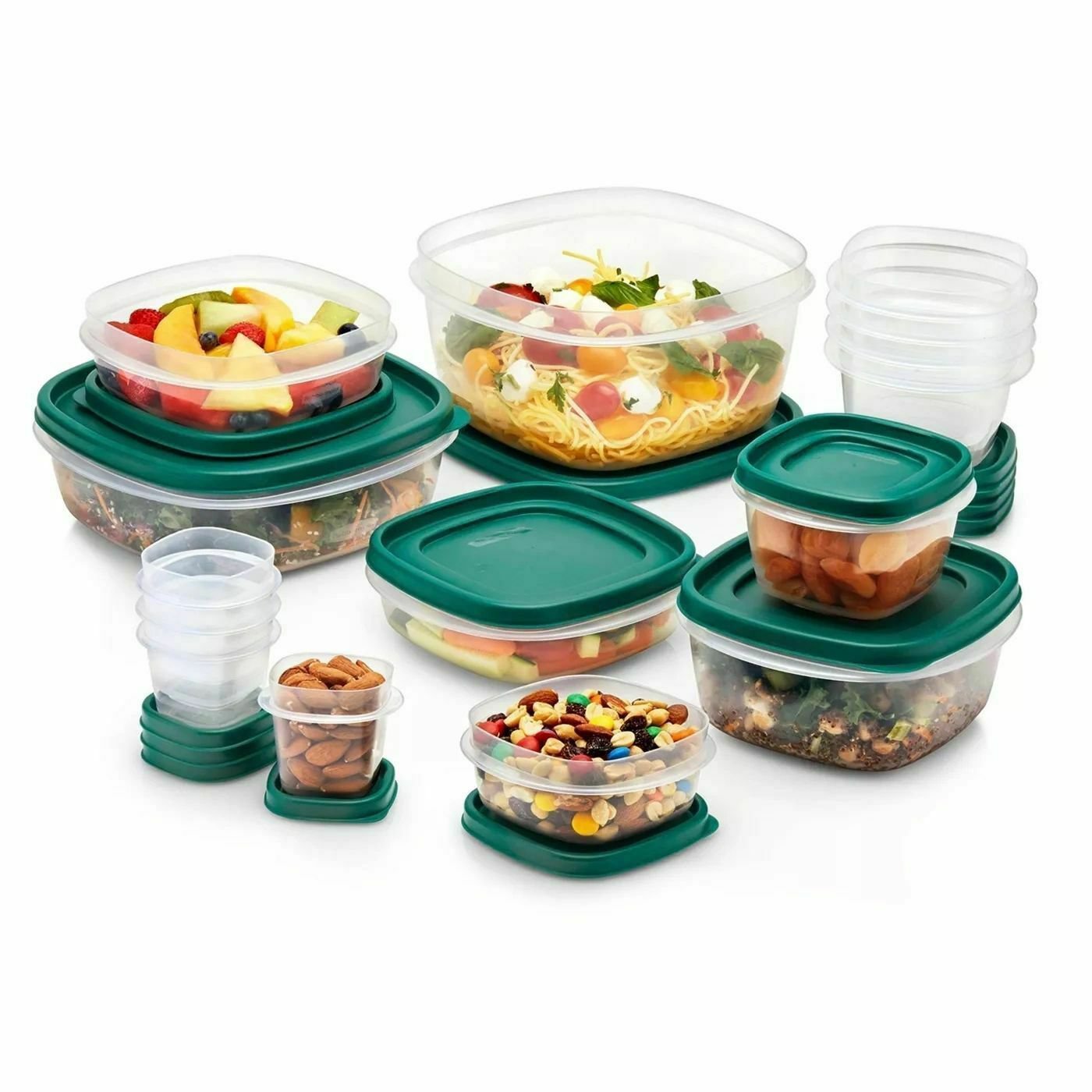 Rubbermaid 30pc Food Storage Container Set with Easy Find Lids Forest Green