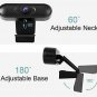 Dragon Touch 1080P Full HD Webcam with Built-in Microphone for PC/Mac Book/Lapto
