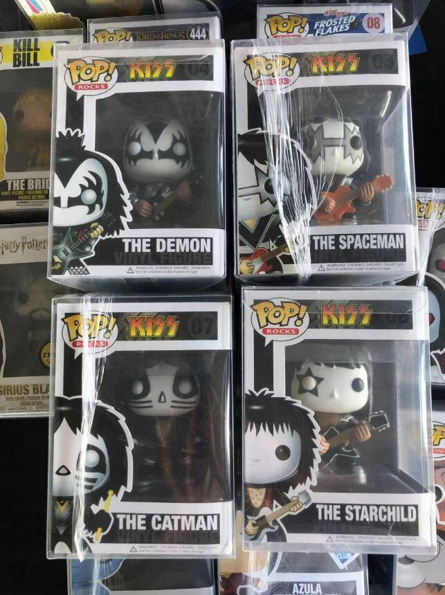 Kiss The Demon Spaceman Starchild Catman #04 #05 #06 #07 Rocks Funko pop! Vinyl Figure W Protector