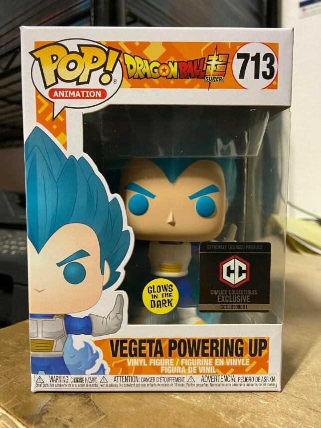 Dragon Ball Super Vegeta Powering Up Glows In The Dark 713 Funko Pop Vinyl Figure With Protector