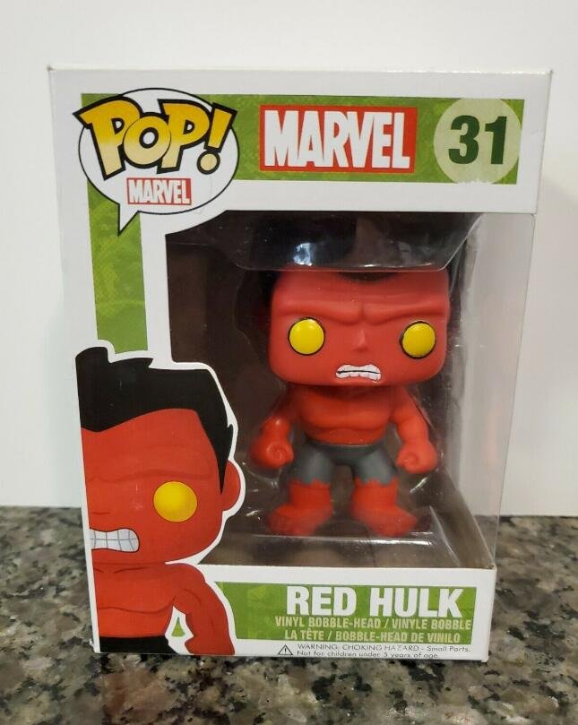 Marvel Red Hulk #31 Funko pop! Vinyl Figure With Protector
