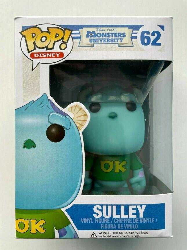 Disney Pixar Monsters University Inc SULLEY #62 Funko pop! Action Vinyl Figure With Protector