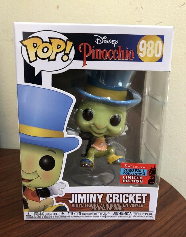 Disney Pinocchio Jiminy Cricket #980 Funko pop! Vinyl Figure With Protector