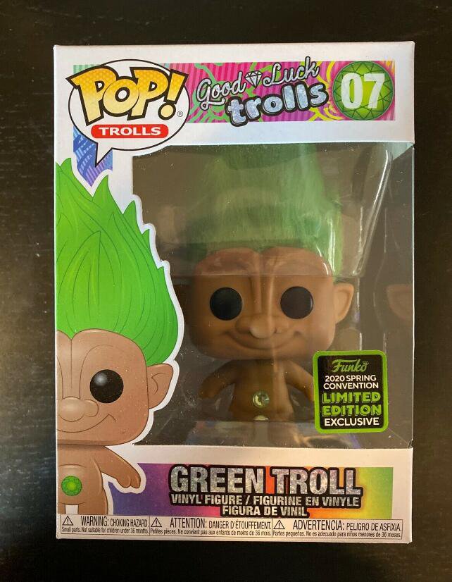 Trolls: Good Luck Trolls Green Troll #07 Funko pop! Vinyl Figure With Protector