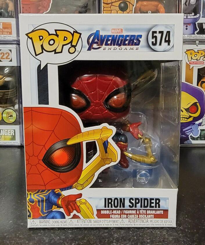 Marvel Avengers Endgame Iron Spider #574 Funko pop! Vinyl Figure With Protector