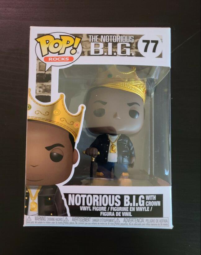 Rocks: The NOTORIOUS B.I.G. with Crown #77 Funko pop! Vinyl Figure With Protector