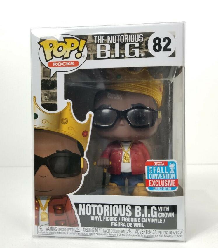 Rocks: The Notorious B.I.G. BIG With Crown #82 Funko pop! Vinyl Figure With Protector