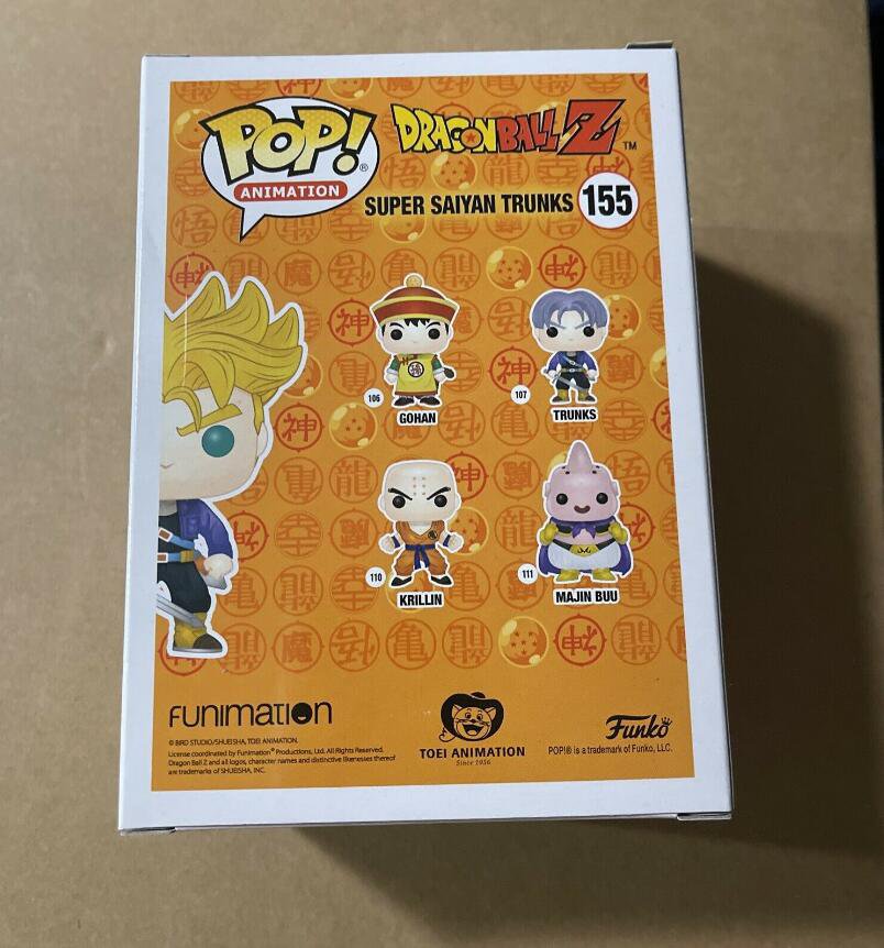Animation Dragon Ball Z Super Saiyan 155 Trunks Funko pop! Vinyl