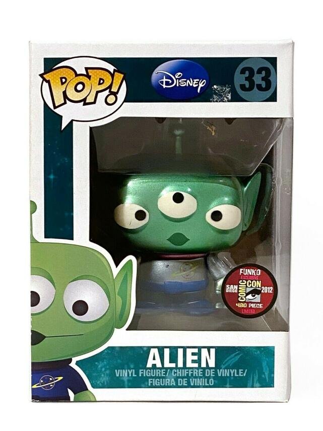 Disney Metallic Alien #33 Funko pop! Vinyl Figure With Protector