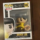 Bruce Lee Kicking Kick Jump #592 Funko pop! Vinyl Figure With Protector