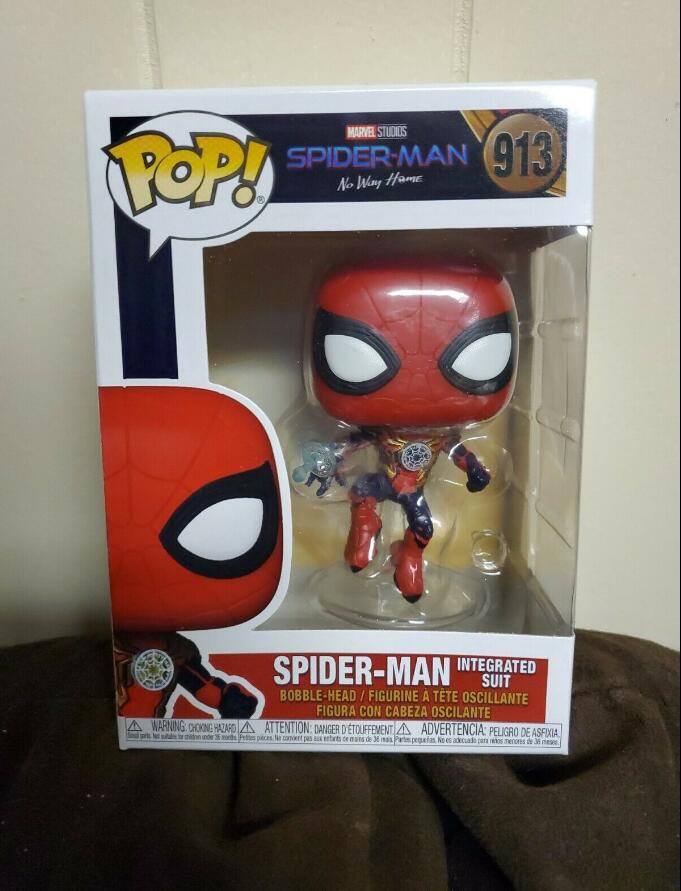 Marvel #913 Spider-Man Integrated Suit Funko pop! Vinyl Figure With Protector