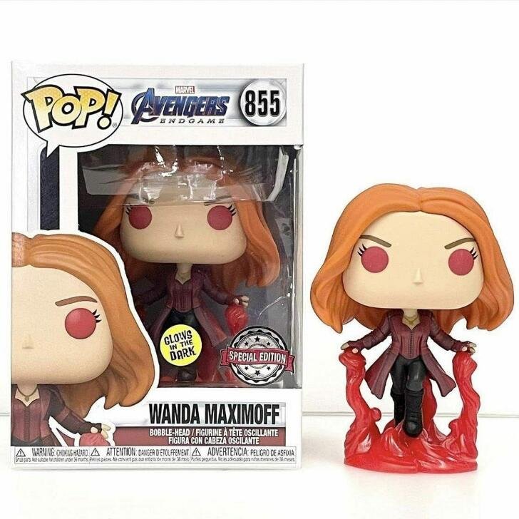 Avengers Wanda Maximoff #855 GITD Funko pop! Vinyl Figure With Protector Gift