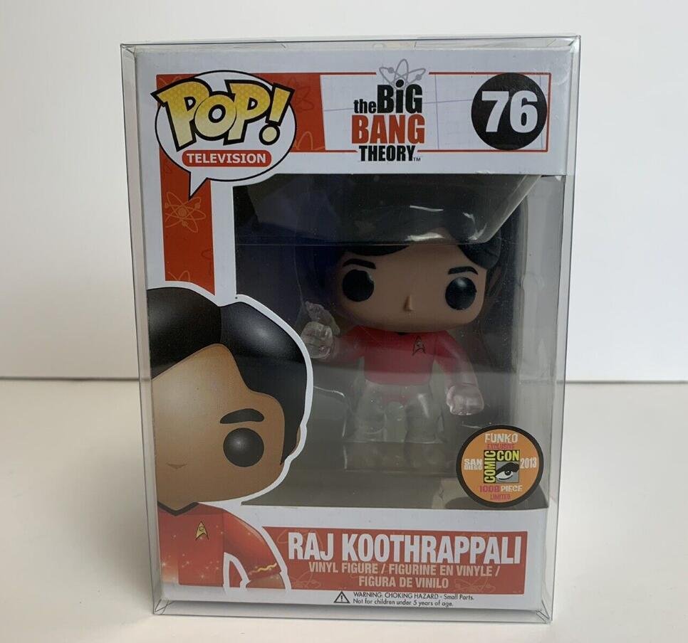 The Big Bang Theory Raj Koothrappali #76 Star Trek SDCC Funko pop! Vinyl Figure With Protector