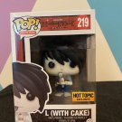 Animation Death Note L ( with Cake ) #219 Funko pop! Vinyl Figure Toy With Protector Gift