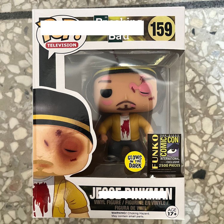 Breaking Bad Beat Up Jesse Pinkman #159 SDCC GITD Funko pop! Vinyl ...