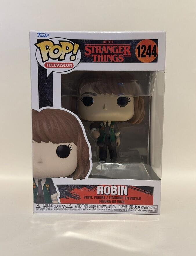 Stranger Things Robin #1244 Funko pop! Vinyl Figure With Protector Gift