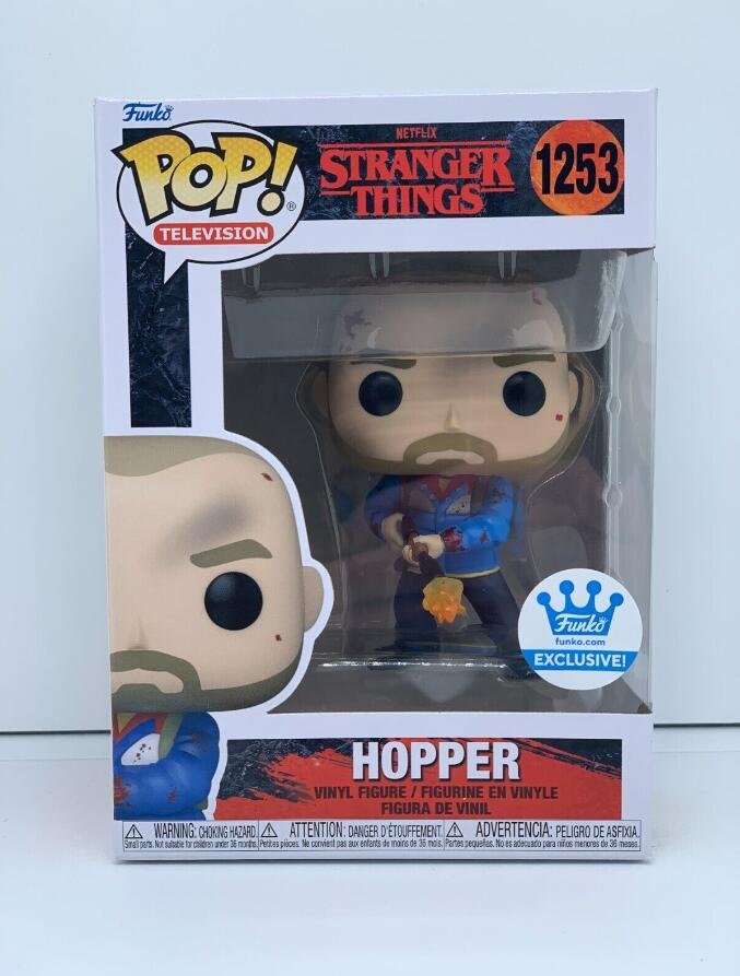 Stranger Things - Hopper #1253 Funko pop! Vinyl Figure With Protector Box Gift