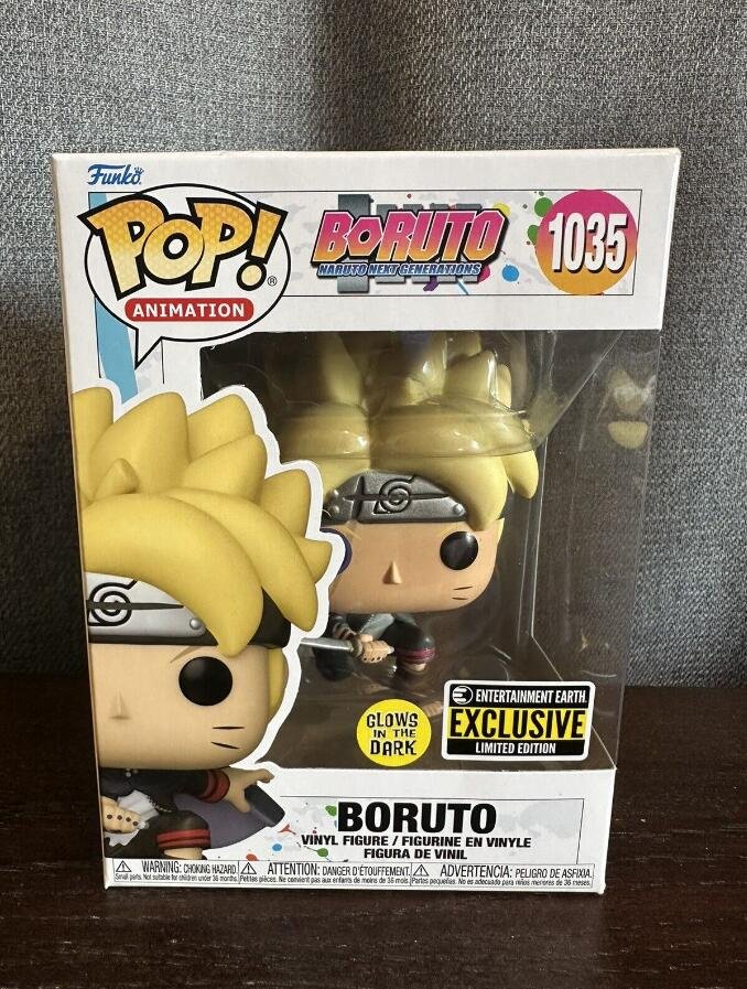 Animation Boruto Naruto Next Generations Boruto #1035 GITD Funko pop! Vinyl Figure With Protector