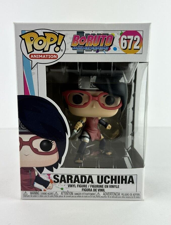 Animation Boruto Naruto Next Generations Sarada Uchiha #672 Funko pop! Vinyl Figure With Protector