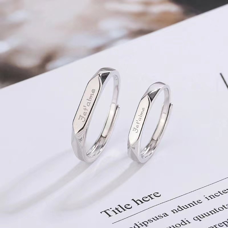Customized Couple Rings Couple Rings Personalized Name Rings
