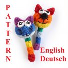 Pattern Rainbow Cat Rattle Toy Baby Shower Gift Pdf Hook Instructions Newborn Montessori