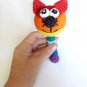 Pattern Rainbow Cat Rattle Toy Baby Shower Gift Pdf Hook Instructions Newborn Montessori