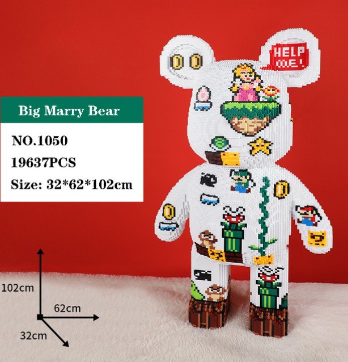 Anime Cartoon Bear Series Assemble Gift #1050 Building Blocks