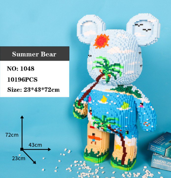 Anime Cartoon Bear Series Assemble Gift #1048 Building Blocks