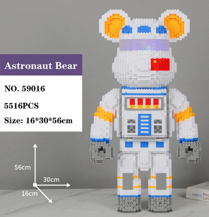 Anime Cartoon Bear Series Bearbrick Assemble Gift #59016 Building Blocks