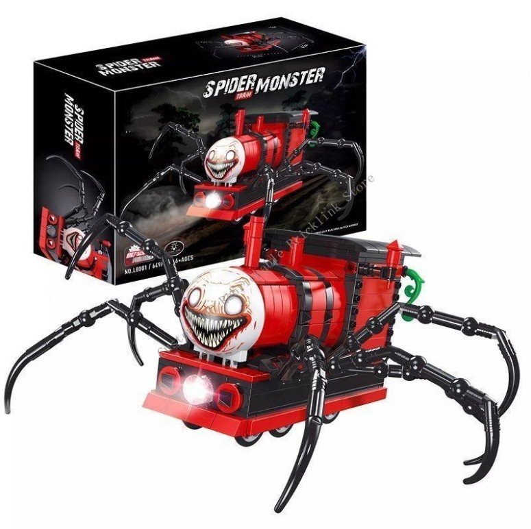 Spider Train Choo-Choo Charles Building Blocks Set Horrors Game