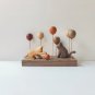 Solid wood kitten and balloon ornaments,Cat and Balloon Ornaments,cute cat pet ornaments