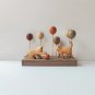 Solid wood kitten and balloon ornaments,Cat and Balloon Ornaments,cute cat pet ornaments