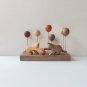 Solid wood kitten and balloon ornaments,Cat and Balloon Ornaments,cute cat pet ornaments