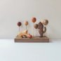 Solid wood kitten and balloon ornaments,Cat and Balloon Ornaments,cute cat pet ornaments
