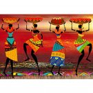 Abstract Ethical African Women DIY Paint by Numbers Kit Dancing Figures  Color by Number Set 16x20