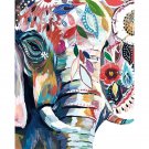 Elephant in Flowers  DIY Easy Painting by Numbers Kit for Adults Beginners Set For Hand Made 16x20