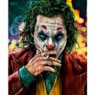 Joker Smoking Cigarette DIY Paint by Numbers Kit  Poster Portrait Coloring on Linen Canvas Set 16x20