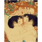 Mother with Twins by Gustav Klimt DIY Painting by Numbers Famous Art Paint on Linen Canvas Handmade