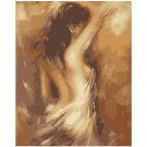 Abstract Nude Woman Figure DIY Painting by Number Kit for Adults Paint on Linen Canvas 16x20
