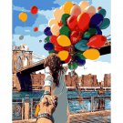 Follow Me To Brooklyn Bridge DIY Painting by Number Kit for Adults New York Paint on Linen Canvas