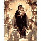Queen of the Angels DIY Painting by Numbers Famous Art Virgin Mary with Child Easy Paint on Canvas