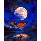 Full Moon over the Lake DIY Painting by Numbers Kit Adult Moonlight Landscape Paint on Canvas 40x50
