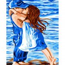 Boy and Girl Kissing DIY Easy Painting by Numbers Kit for Adults Kids Beginners Paint by Number Set