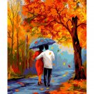 Couple in Fall Park DIY Easy Acrylic Painting by Numbers Kit for Adults Beginners Autumn Scenery