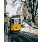 Yellow Tram DIY Oil Painting by Numbers Kit for Adults Lisbon Street Portugal City Landscape Scenery