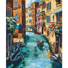 Venice Canal DIY Paint by Numbers Kit for Adults Beginners European Cityscape Paint on Linen Canvas