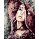 Lady in Hat DIY Painting by Number Kit for Adults Woman Portrait Acrylic Paint on Linen Canvas